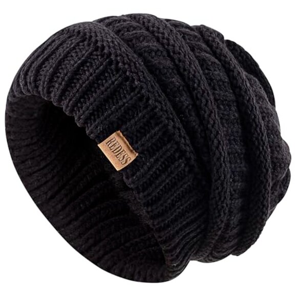 Oversized Cable Knit Slouchy Beanie Chunky Soft Winter Warm Unisex Cap - Picture 3 of 5